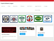 Tablet Screenshot of capitalathleticleague.org